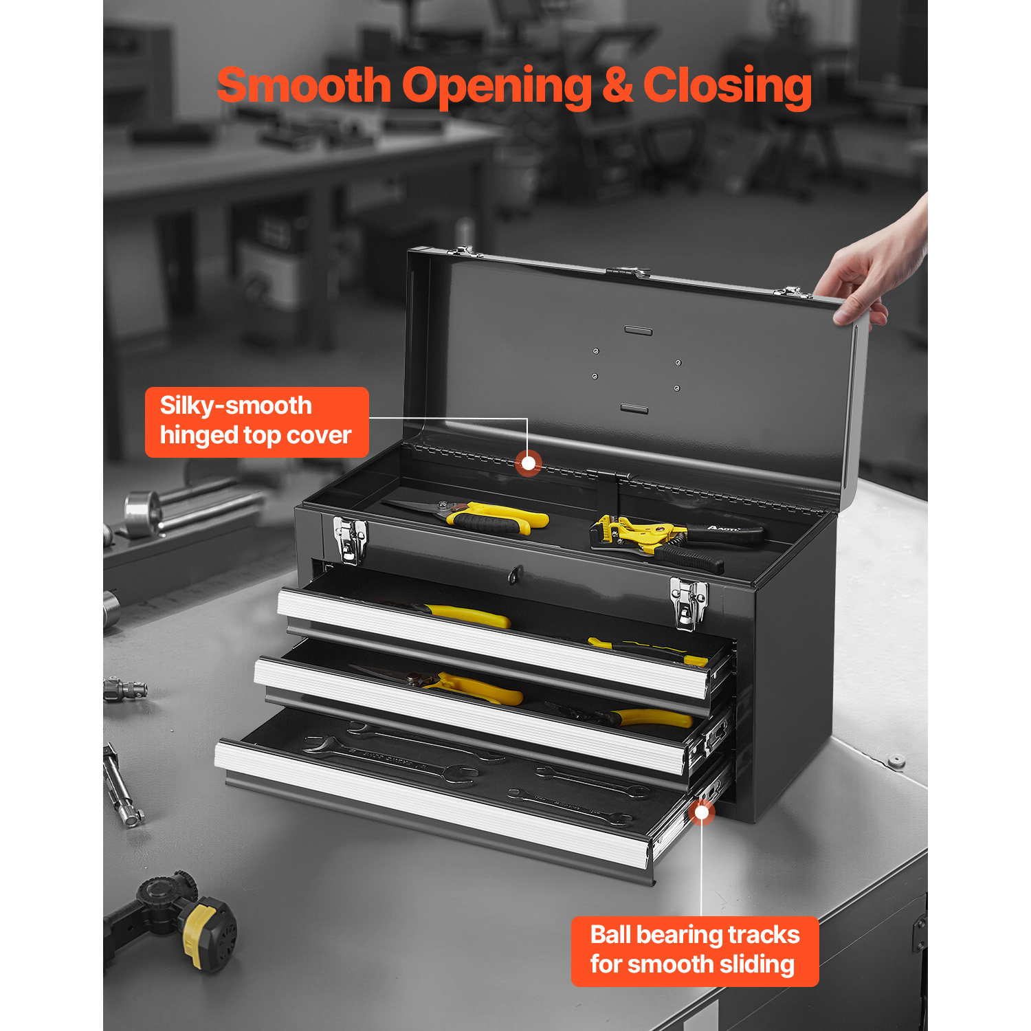 SucceBuy 20in 3-Drawer Metal T - огляд і ціна Tools Box For Workshop